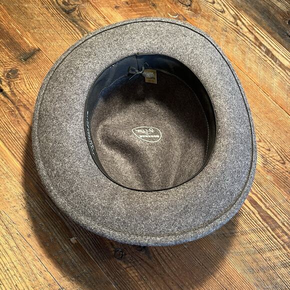STETSON Gray Mello Felt Hat XL USA Made 100% Wool Crushable WPL 4384 - Picture 5 of 13
